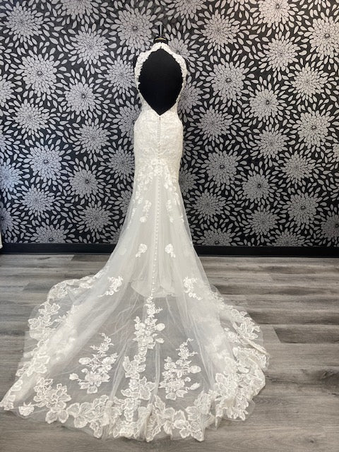 high neck bridal dress
